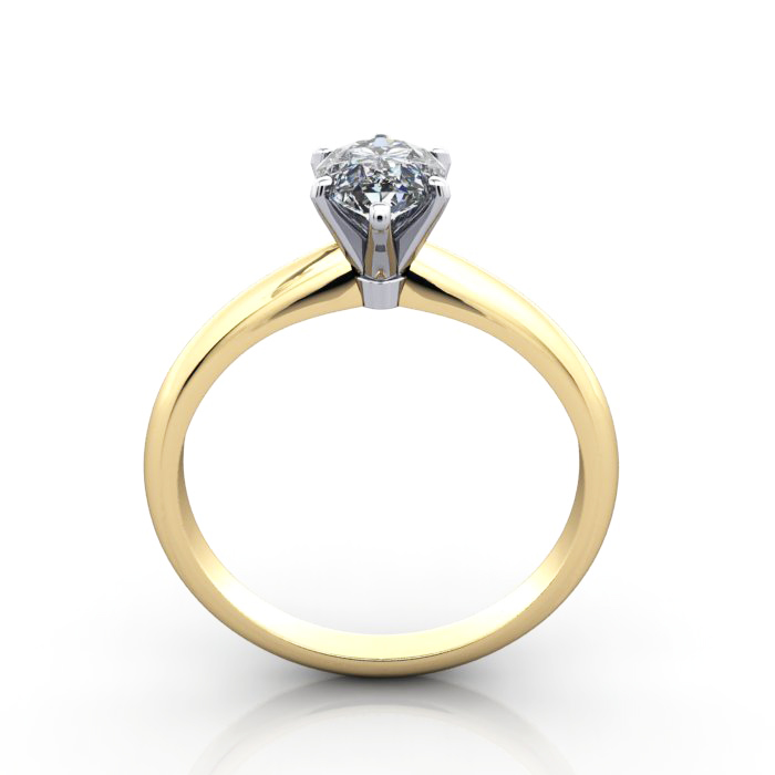 Pear Cut Solitaire Diamond Ring Yellow Gold RS2 TF Pear Cut Solitaire Diamond Ring Yellow Gold RS2 TF