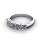 Princess Cut Anniversary Diamond Ring Platinum RA5 LF