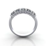 Princess Cut Anniversary Diamond Ring Platinum RA5 TF