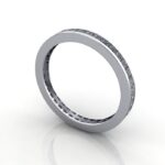 Princess Cut Eternity Diamond Ring Platinum RE4 3D