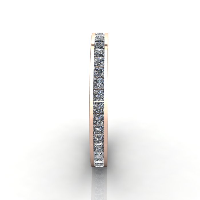 Princess Cut Eternity Diamond Ring Rose Gold RE4 SV Princess Cut Eternity Diamond Ring Rose Gold RE4 SV
