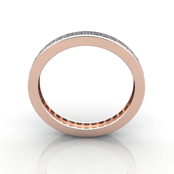 Princess Cut Eternity Diamond Ring Rose Gold RE4 TF Princess Cut Eternity Diamond Ring Rose Gold RE4 TF