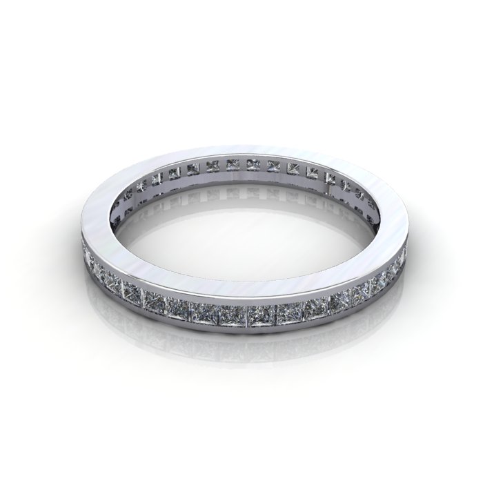 Princess Cut Eternity Diamond Ring White Gold RE4 LF Princess Cut Eternity Diamond Ring White Gold RE4 LF