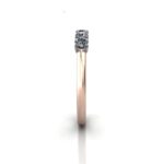 Round Brilliant Anniversary Diamond Ring Rose Gold RA1 SV