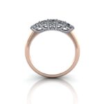 Round Brilliant Anniversary Diamond Ring Rose Gold RA1 TF
