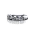 Round Brilliant Anniversary Diamond Ring White Gold RA2 LF
