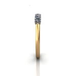 Round Brilliant Anniversary Diamond Ring Yellow Gold RA1 SV