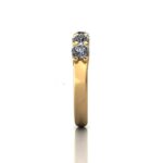 Round Brilliant Anniversary Diamond Ring Yellow Gold RA2 SV