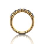Round Brilliant Anniversary Diamond Ring Yellow Gold RA2 TF