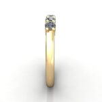 Round Brilliant Anniversary Diamond Ring Yellow Gold RA7 SV