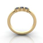 Round Brilliant Anniversary Diamond Ring Yellow Gold RA7 TF