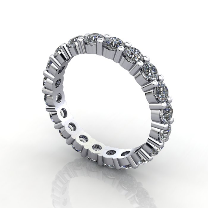 Round Brilliant Eternity Diamond Ring Platinum 2.00ct RE1 3D Round Brilliant Eternity Diamond Ring Platinum 2.00ct RE1 3D