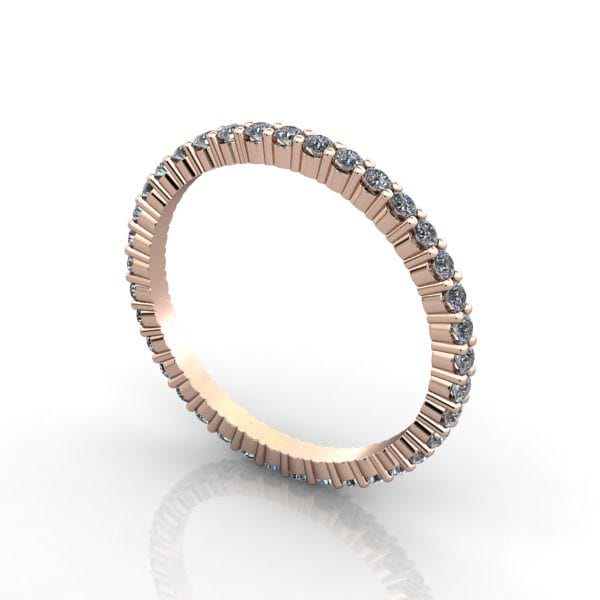 Round Brilliant Eternity Diamond Ring Rose Gold 0.50ct RE1 3D Round Brilliant Eternity Diamond Ring Rose Gold 0.50ct RE1 3D