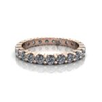 Round Brilliant Eternity Diamond Ring Rose Gold 1.50ct RE1 LF