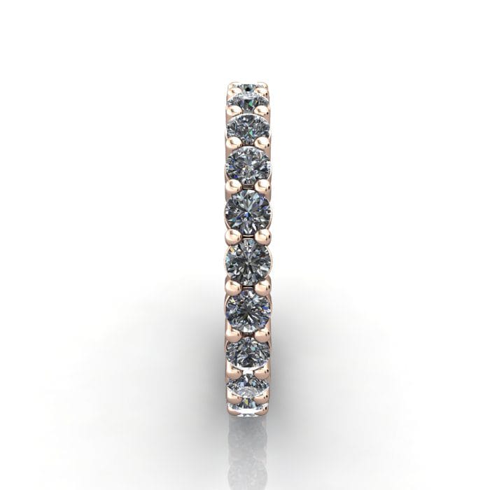 Round Brilliant Eternity Diamond Ring Rose Gold 1.50ct RE1 SV