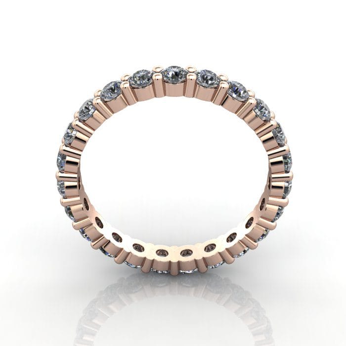 Round Brilliant Eternity Diamond Ring Rose Gold 1.50ct RE1 TF