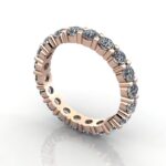 Round Brilliant Eternity Diamond Ring Rose Gold 2.00ct RE1 3D