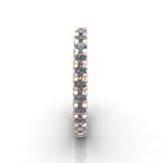Round Brilliant Eternity Diamond Ring Rose Gold RE2 SV