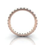 Round Brilliant Eternity Diamond Ring Rose Gold RE2 TF