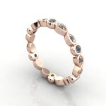 Round Brilliant Eternity Diamond Ring Rose Gold RE3 3D Round Brilliant Eternity Diamond Ring Rose Gold RE3 3D