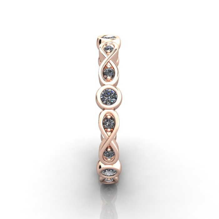 Round Brilliant Eternity Diamond Ring Rose Gold RE3 SV Round Brilliant Eternity Diamond Ring Rose Gold RE3 SV