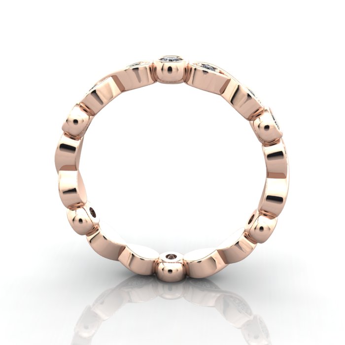 Round Brilliant Eternity Diamond Ring Rose Gold RE3 TF Round Brilliant Eternity Diamond Ring Rose Gold RE3 TF