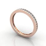 Round Brilliant Eternity Diamond Ring Rose Gold RE5 3D Round Brilliant Eternity Diamond Ring Rose Gold RE5 3D