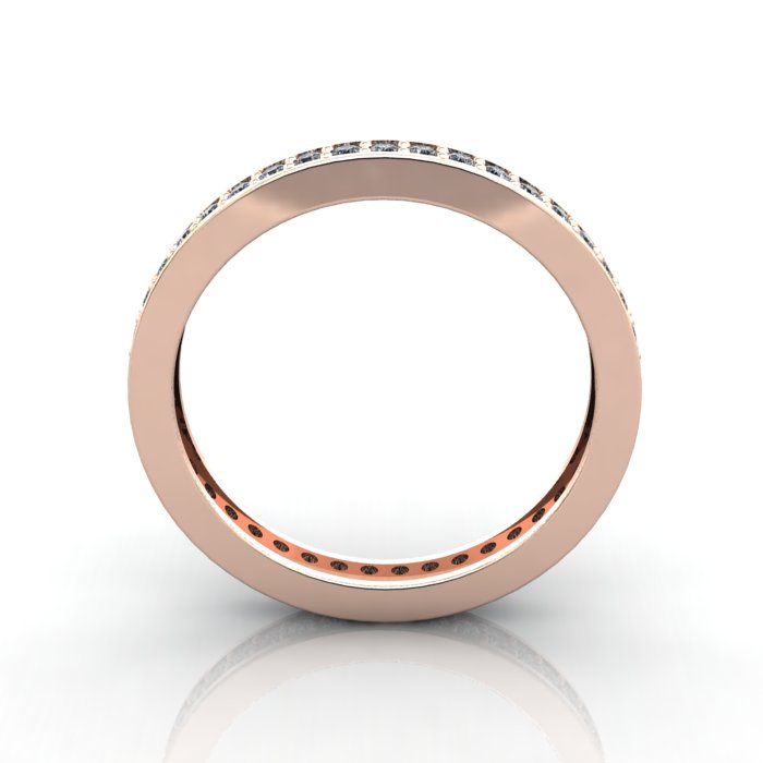 Round Brilliant Eternity Diamond Ring Rose Gold RE5 TF Round Brilliant Eternity Diamond Ring Rose Gold RE5 TF