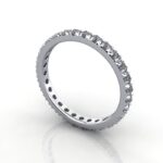 Round Brilliant Eternity Diamond Ring White Gold RE2 3D
