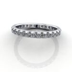 Round Brilliant Eternity Diamond Ring White Gold RE2 LF