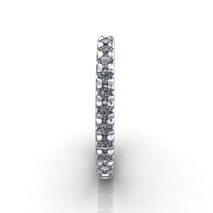Round Brilliant Eternity Diamond Ring White Gold RE2 SV