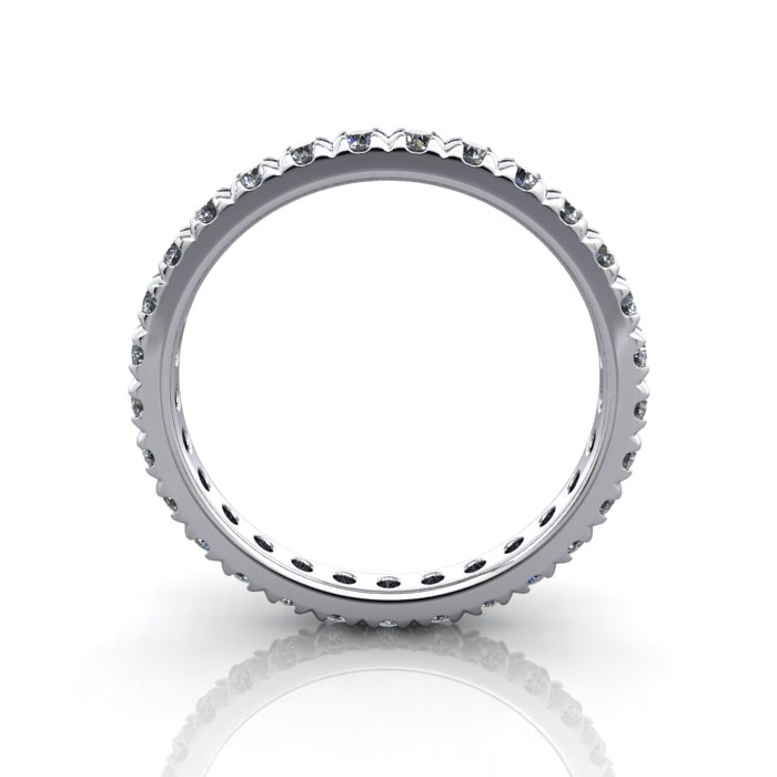 Round Brilliant Eternity Diamond Ring White Gold RE2 TF