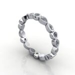 Round Brilliant Eternity Diamond Ring White Gold RE3 3D Round Brilliant Eternity Diamond Ring White Gold RE3 3D