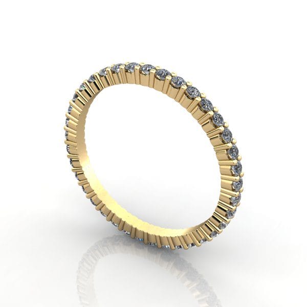 Round Brilliant Eternity Diamond Ring Yellow Gold 0.50ct RE1 3D Round Brilliant Eternity Diamond Ring Yellow Gold 0.50ct RE1 3D