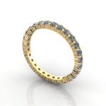 Round Brilliant Eternity Diamond Ring Yellow Gold 1.00ct RE1 3D