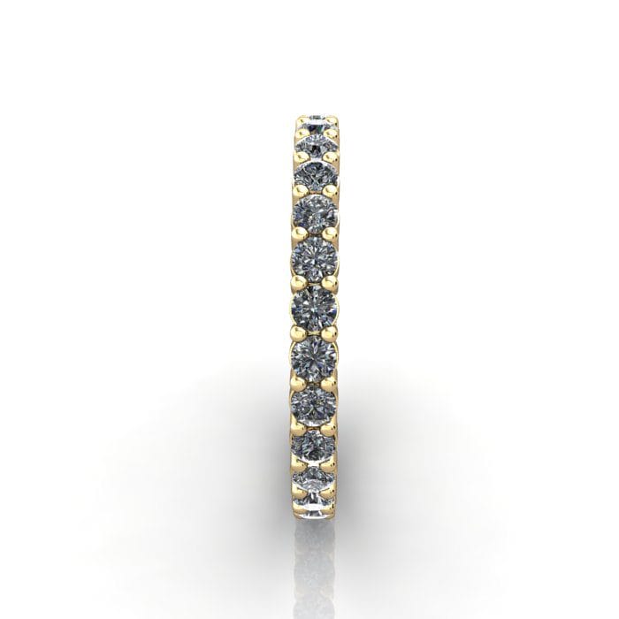Round Brilliant Eternity Diamond Ring Yellow Gold 1.00ct RE1 SV