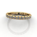 Round Brilliant Eternity Diamond Ring Yellow Gold RE2 LF