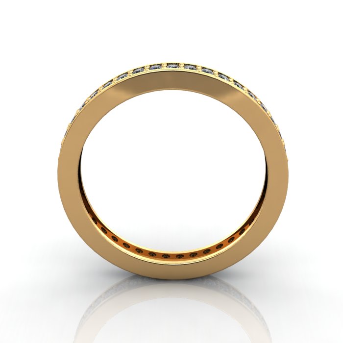 Round Brilliant Eternity Diamond Ring Yellow Gold RE5 TF Round Brilliant Eternity Diamond Ring Yellow Gold RE5 TF