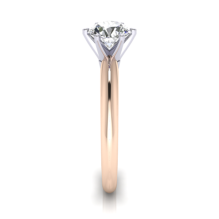 Round Brilliant Solitaire Diamond Ring Rose Gold RS2 SV Round Brilliant Solitaire Diamond Ring Rose Gold RS2 SV