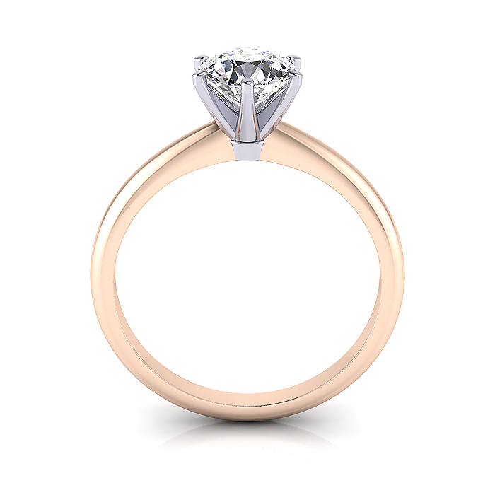 Round Brilliant Solitaire Diamond Ring Rose Gold RS2 TF Round Brilliant Solitaire Diamond Ring Rose Gold RS2 TF