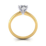 Round Brilliant Solitaire Diamond Ring Yellow Gold RS2 TF