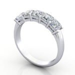 Thumb Princess Cut Anniversary Diamond Ring Platinum RA5 3D