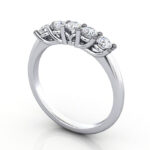 Thumb Round Brilliant Anniversary Diamond Ring White Gold RA1 3D