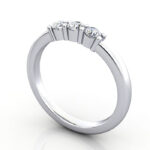Thumb Round Brilliant Anniversary Diamond Ring White Gold RA7 3D
