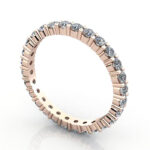 Thumb Round Brilliant Eternity Diamond Ring Rose Gold 1.00ct RE1 3D