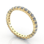 Thumb Round Brilliant Eternity Diamond Ring Yellow Gold 1.00ct RE1 3D