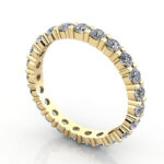 Thumb Round Brilliant Eternity Diamond Ring Yellow Gold 1.50ct RE1 3D