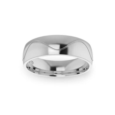 Platinum Gents Wave Wedding Ring