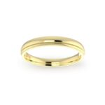 Yellow Gold Gents Single Groove Wedding Ring - Thumbnail Image 4