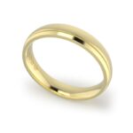 Yellow Gold Gents Single Groove Wedding Ring - Thumbnail Image 19